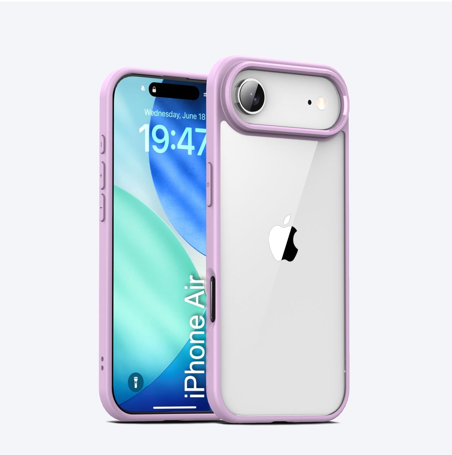 LuxuryKase Hybrid Transparent Shockproof Case | Reinforced Airbag Corners | Soft TPU Frame | Clear Hard PC Back | Anti-Yellowing | Slim Bumper Cover For iPhone