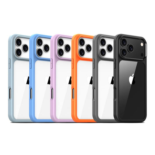 LuxuryKase Hybrid Transparent Shockproof Case | Reinforced Airbag Corners | Soft TPU Frame | Clear Hard PC Back | Anti-Yellowing | Slim Bumper Cover For iPhone