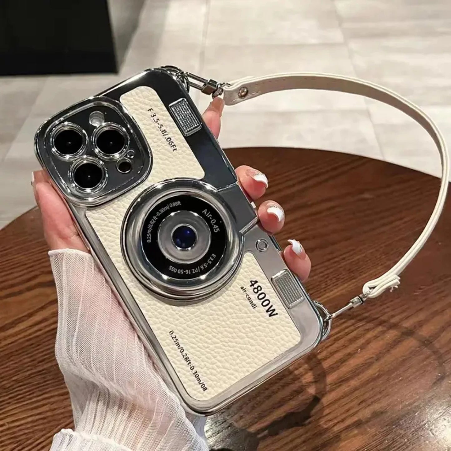 LuxuryKase LK106 3D Japan Korean Leather Pattern Protective Case With Hand Strap Case Cover for iPhone Series