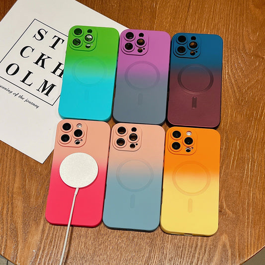 LuxuryKase Gradient Compatible Case for iPhone 16 Pro Max | Soft Silicone Shockproof Cover with Camera Protection | Slim Lightweight Design | Smooth Touch & Durable