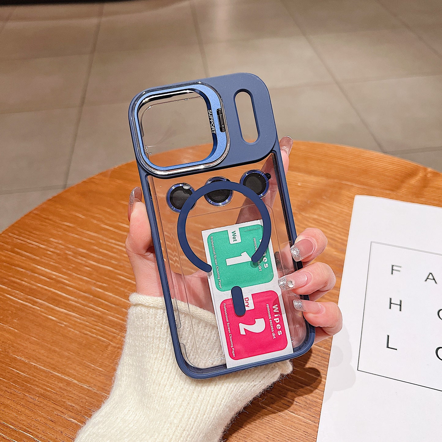 LuxuryKase LK174 Magnetic Mag-Safe Stand Lens Protector Case Cover For iPhone