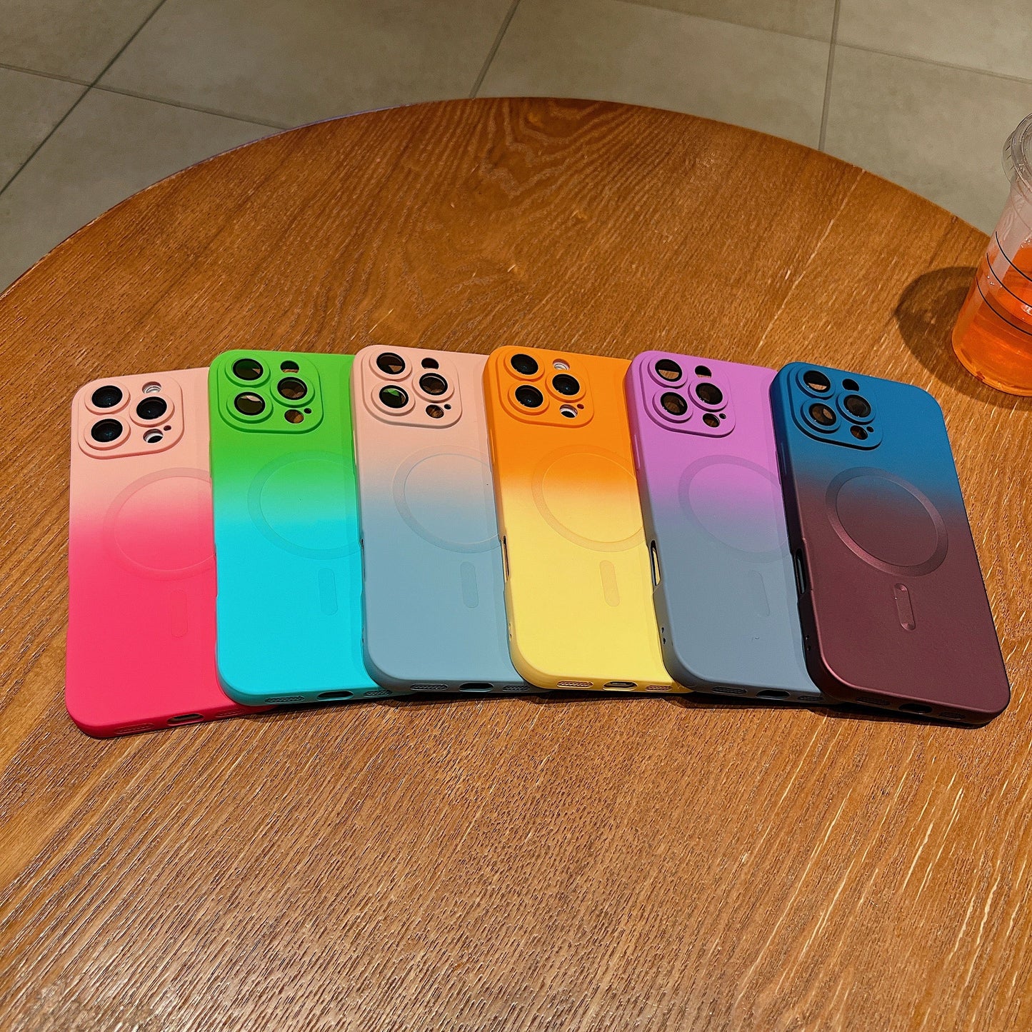 LuxuryKase Gradient Compatible Case for iPhone 16 Pro Max | Soft Silicone Shockproof Cover with Camera Protection | Slim Lightweight Design | Smooth Touch & Durable