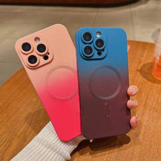 LuxuryKase Gradient Compatible Case for iPhone 16 Pro Max | Soft Silicone Shockproof Cover with Camera Protection | Slim Lightweight Design | Smooth Touch & Durable