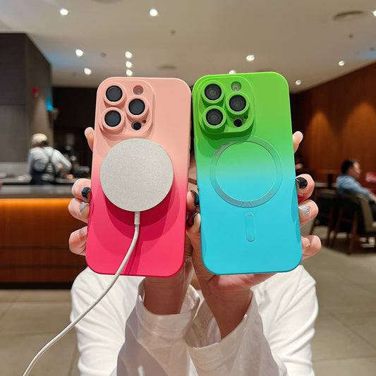 LuxuryKase Gradient Compatible Case for iPhone 16 Pro | Soft Silicone Shockproof Cover with Camera Protection | Slim Lightweight Design | Smooth Touch & Durable