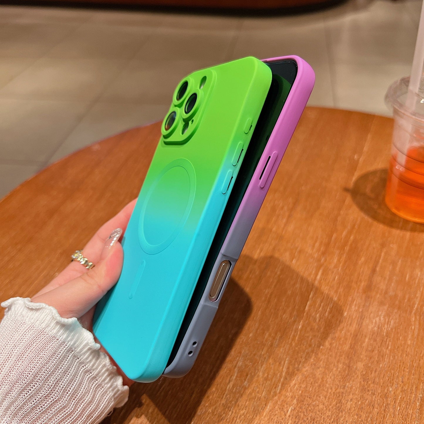 LuxuryKase Gradient Compatible Case for iPhone 16 Pro Max | Soft Silicone Shockproof Cover with Camera Protection | Slim Lightweight Design | Smooth Touch & Durable