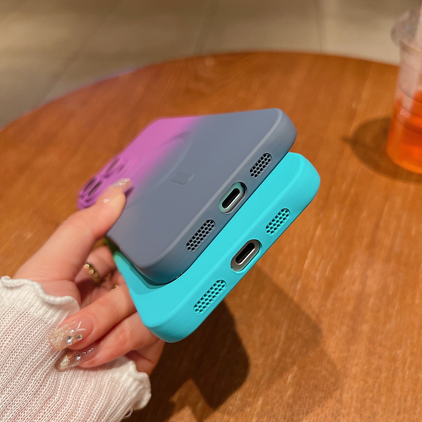 LuxuryKase Gradient Compatible Case for iPhone 16 Pro Max | Soft Silicone Shockproof Cover with Camera Protection | Slim Lightweight Design | Smooth Touch & Durable