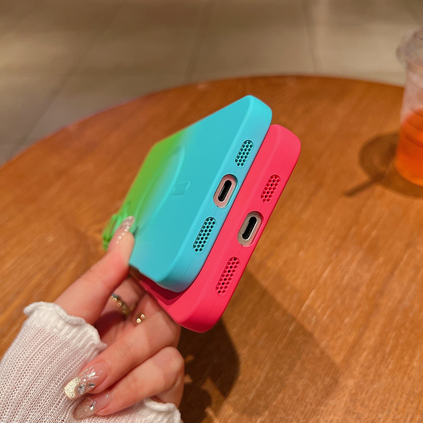 LuxuryKase Gradient Compatible Case for iPhone 16 Plus | Soft Silicone Shockproof Cover with Camera Protection | Slim Lightweight Design | Smooth Touch & Durable