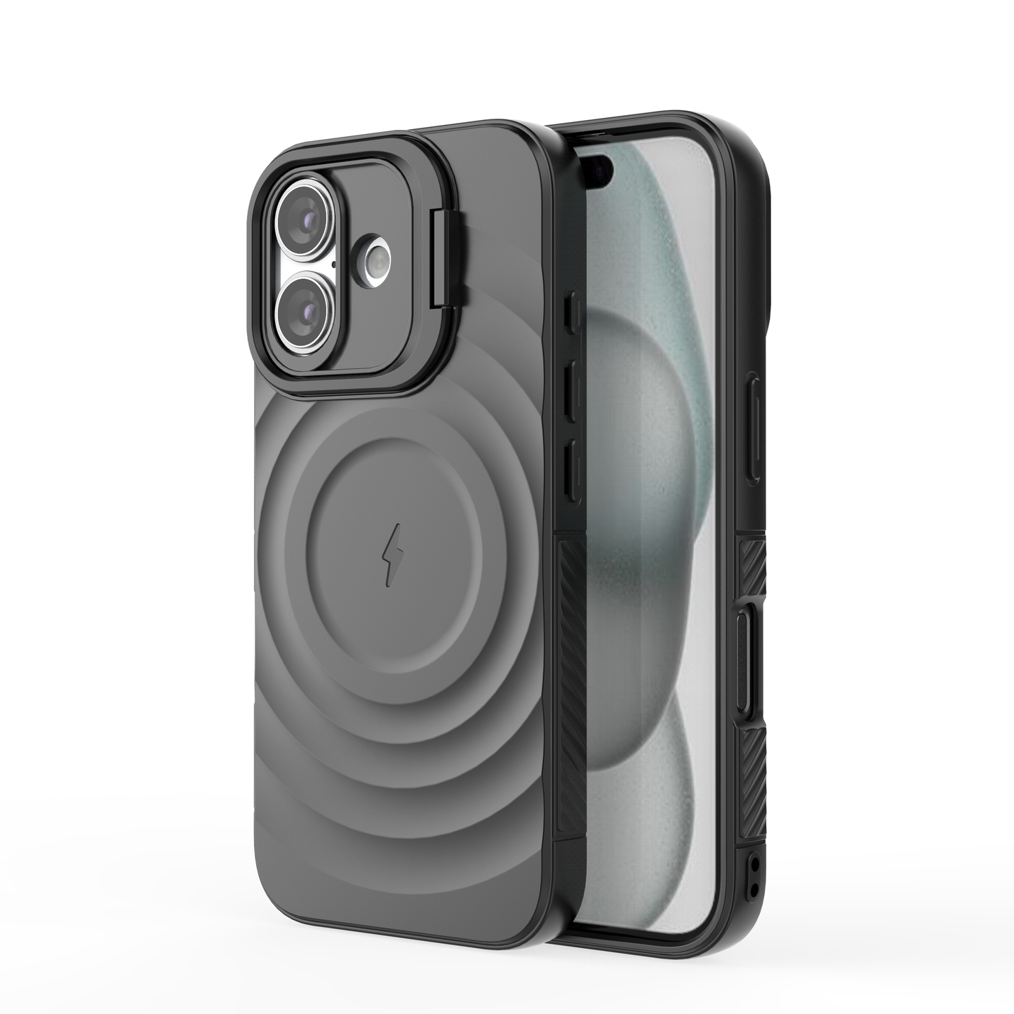 LuxuryKase Shockproof Case with Ripple Pattern | Rugged Protective Cover & Wireless Charging Case for iPhone & Samsung Series