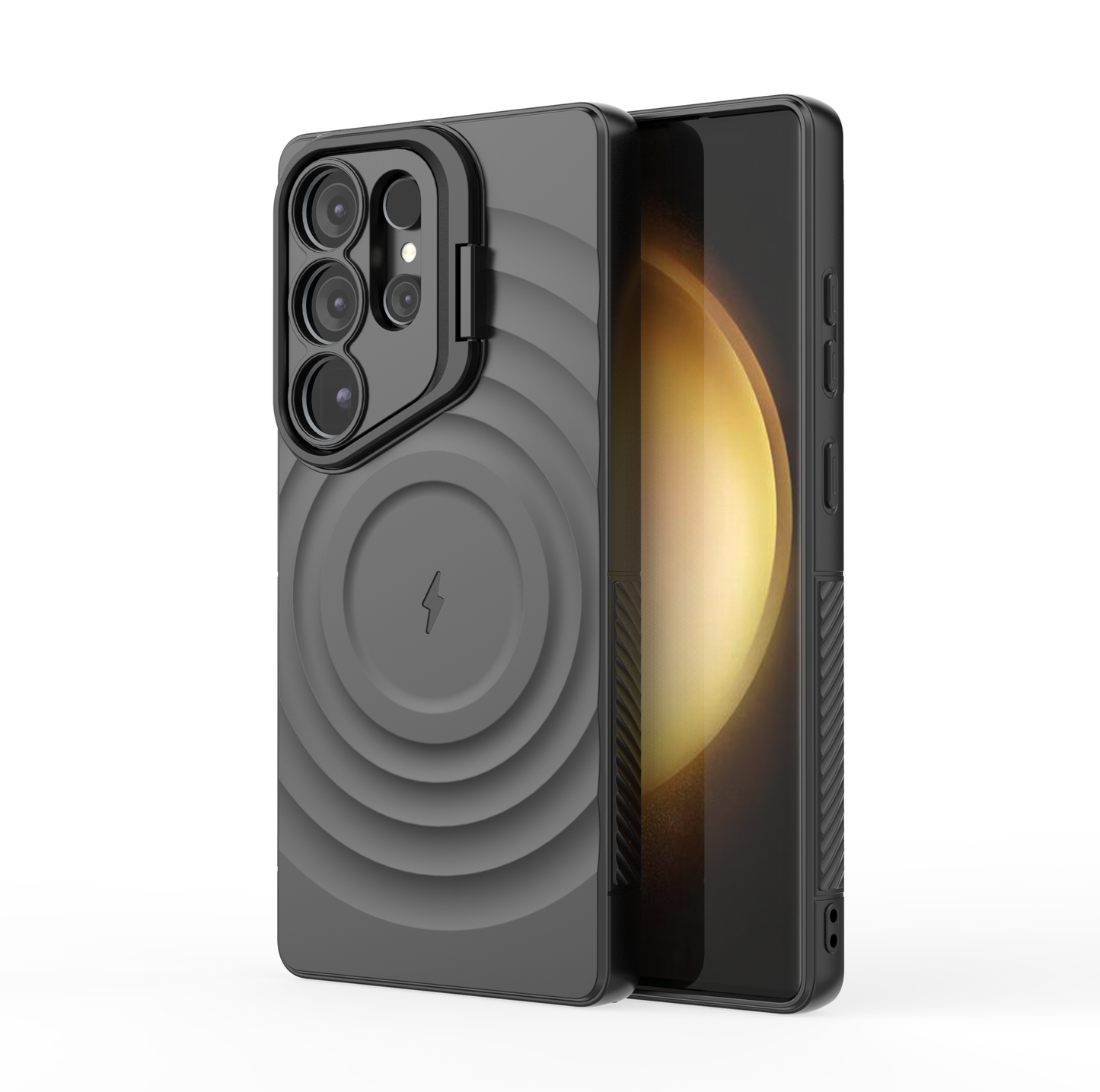 LuxuryKase Shockproof Case with Ripple Pattern | Rugged Protective Cover & Wireless Charging Case for iPhone & Samsung Series