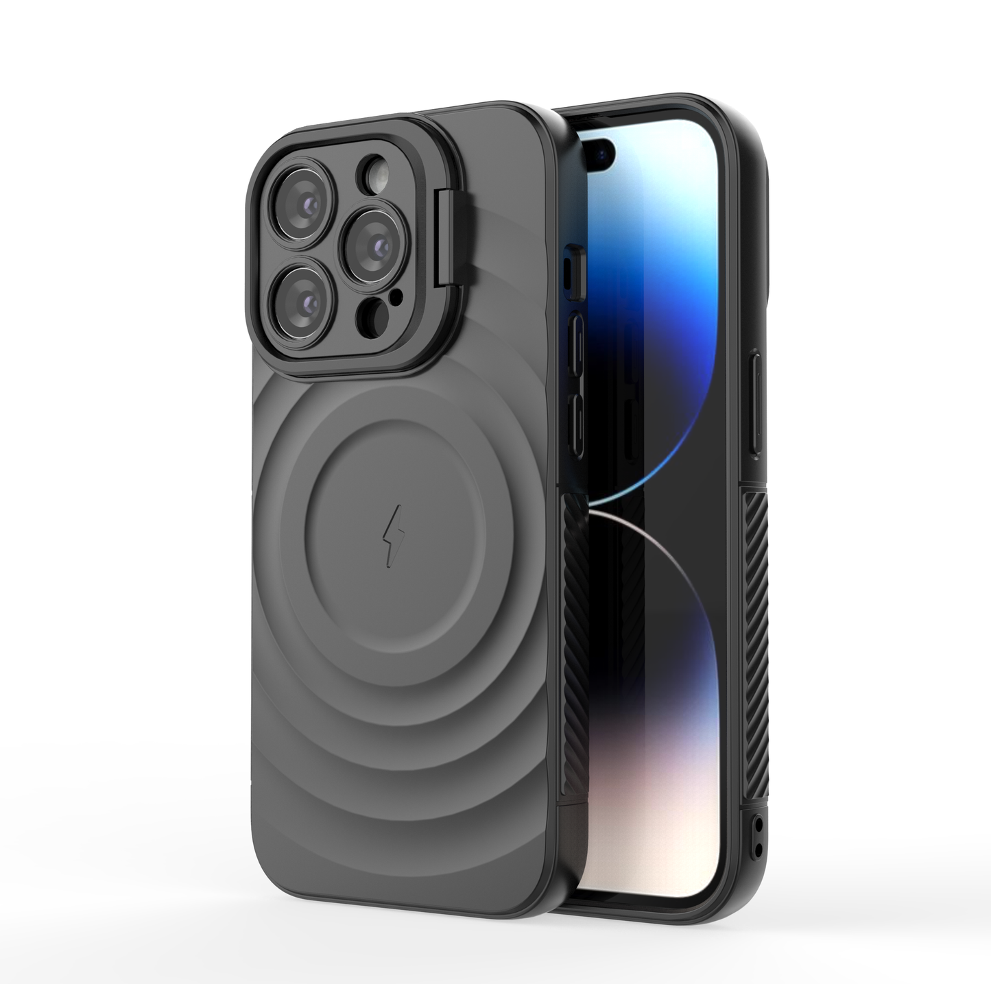 LuxuryKase Shockproof Case with Ripple Pattern | Rugged Protective Cover & Wireless Charging Case for iPhone & Samsung Series
