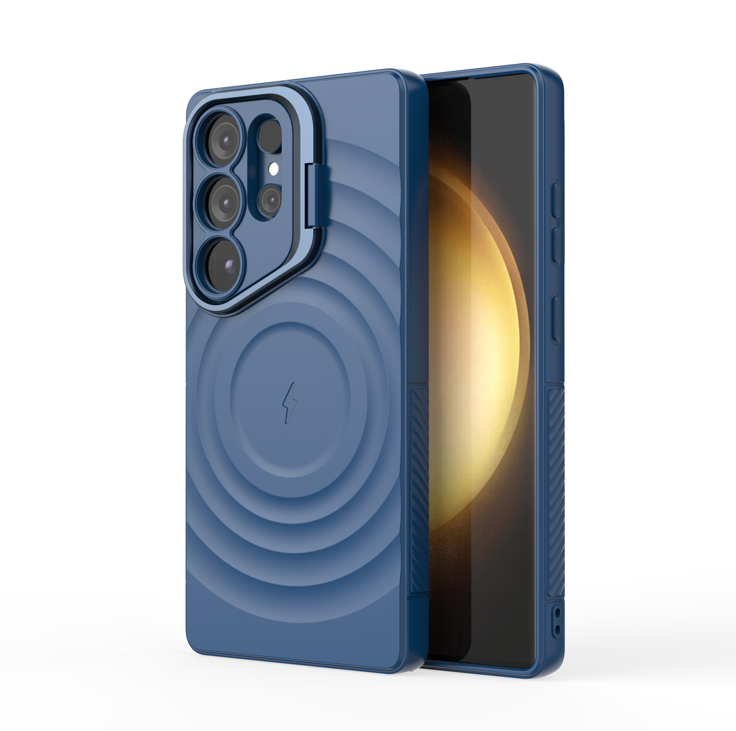 LuxuryKase Shockproof Case with Ripple Pattern | Rugged Protective Cover & Wireless Charging Case for iPhone & Samsung Series