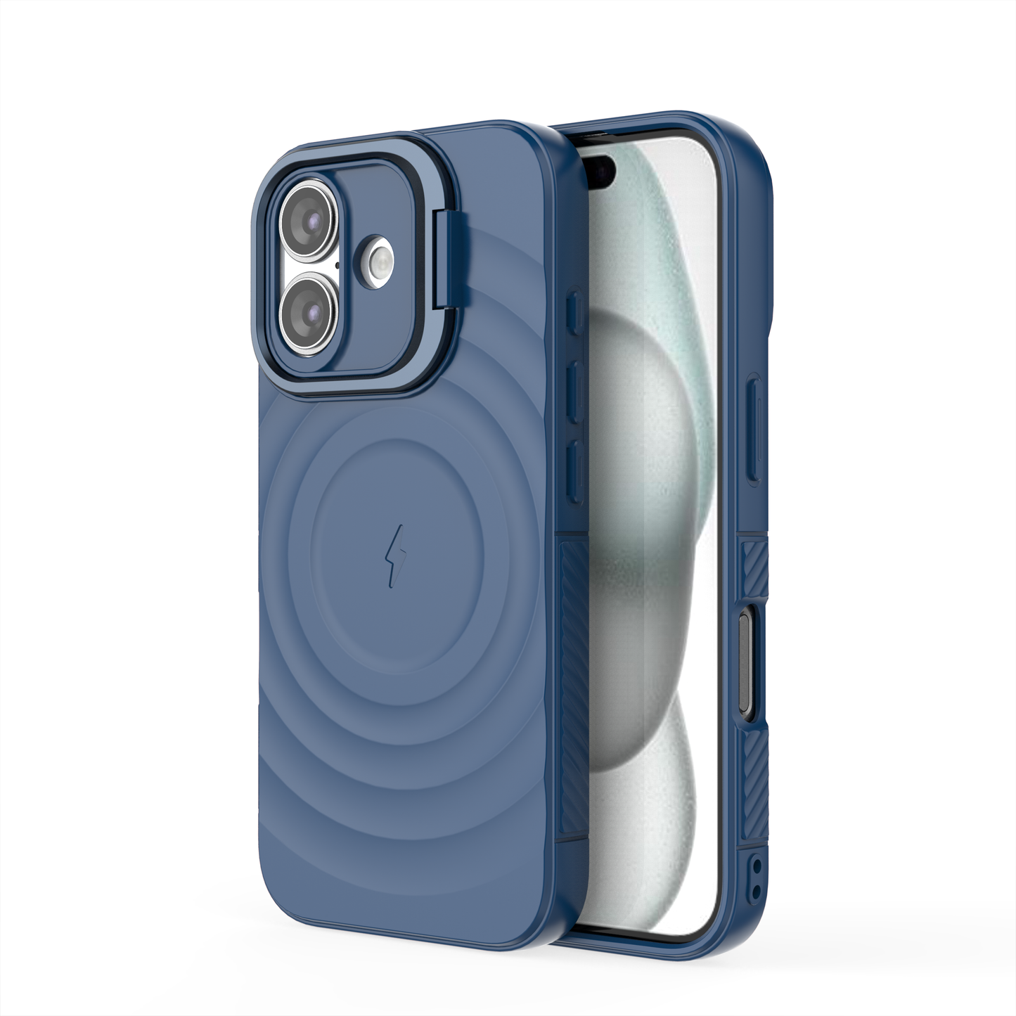 LuxuryKase Shockproof Case with Ripple Pattern | Rugged Protective Cover & Wireless Charging Case for iPhone & Samsung Series