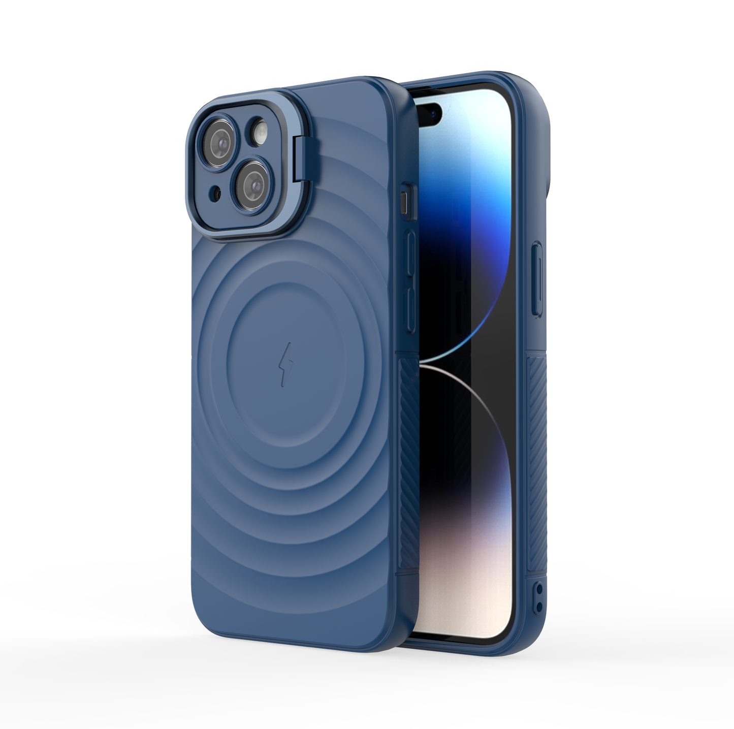 LuxuryKase Shockproof Case with Ripple Pattern | Rugged Protective Cover & Wireless Charging Case for iPhone & Samsung Series