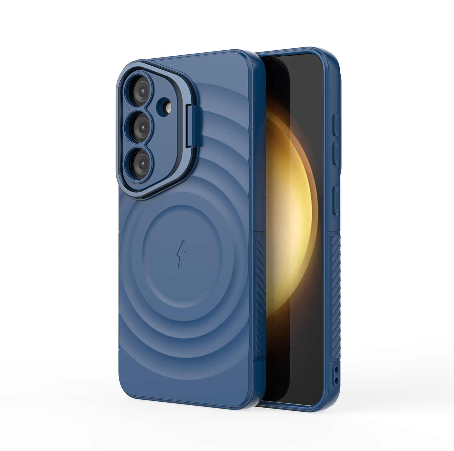 LuxuryKase Shockproof Case with Ripple Pattern | Rugged Protective Cover & Wireless Charging Case for iPhone & Samsung Series