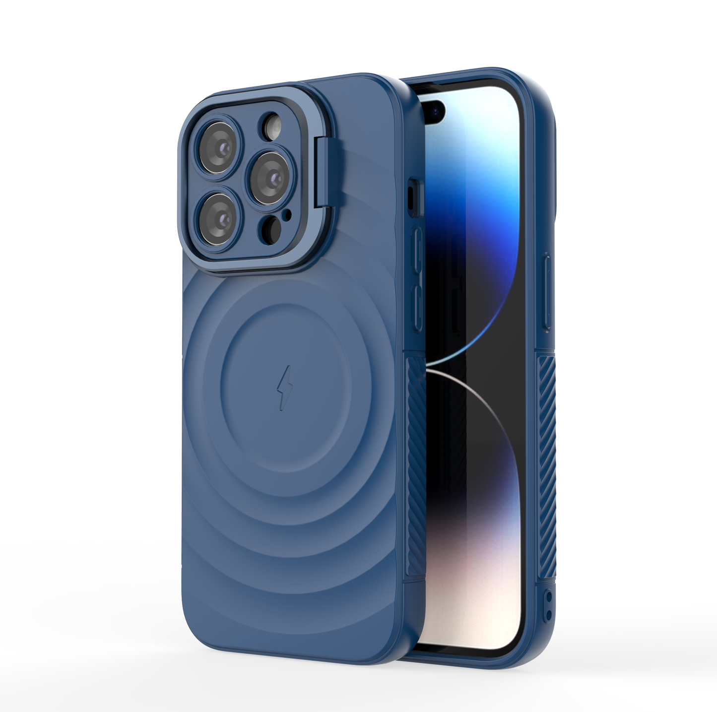LuxuryKase Shockproof Case with Ripple Pattern | Rugged Protective Cover & Wireless Charging Case for iPhone & Samsung Series