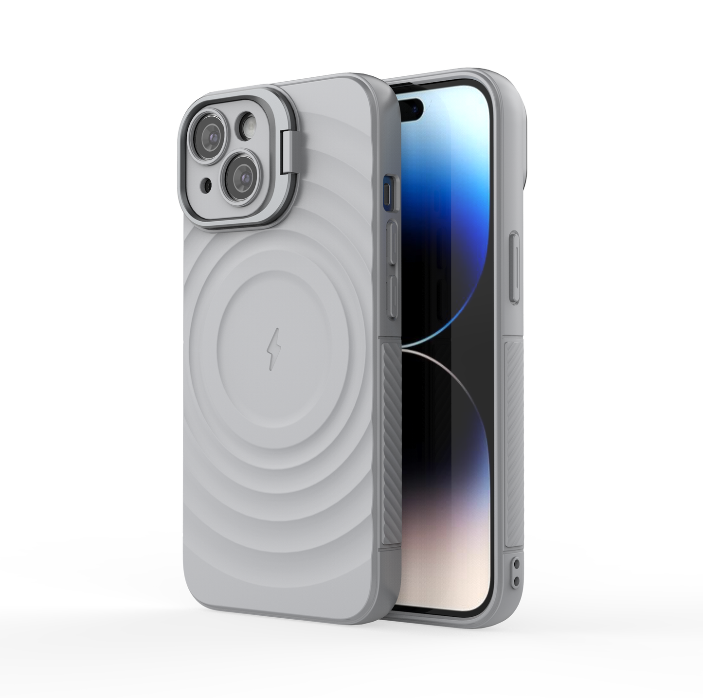 LuxuryKase Shockproof Case with Ripple Pattern | Rugged Protective Cover & Wireless Charging Case for iPhone & Samsung Series