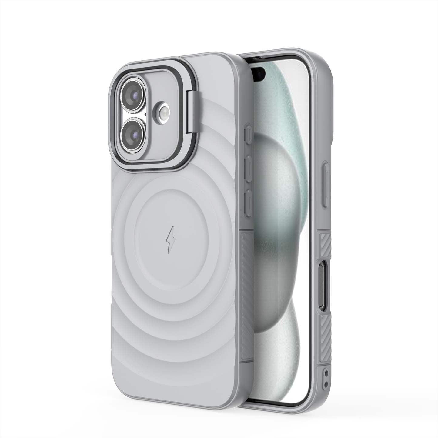 LuxuryKase Shockproof Case with Ripple Pattern | Rugged Protective Cover & Wireless Charging Case for iPhone & Samsung Series