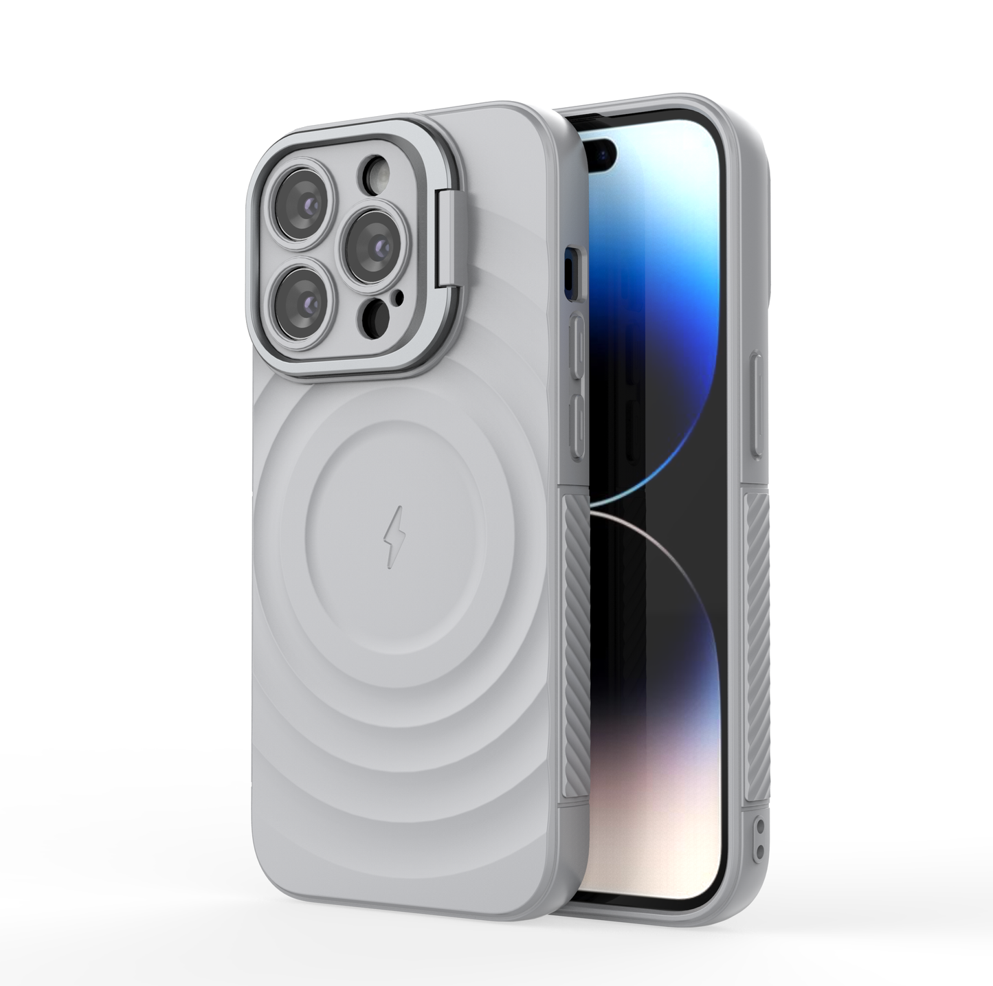 LuxuryKase Shockproof Case with Ripple Pattern | Rugged Protective Cover & Wireless Charging Case for iPhone & Samsung Series