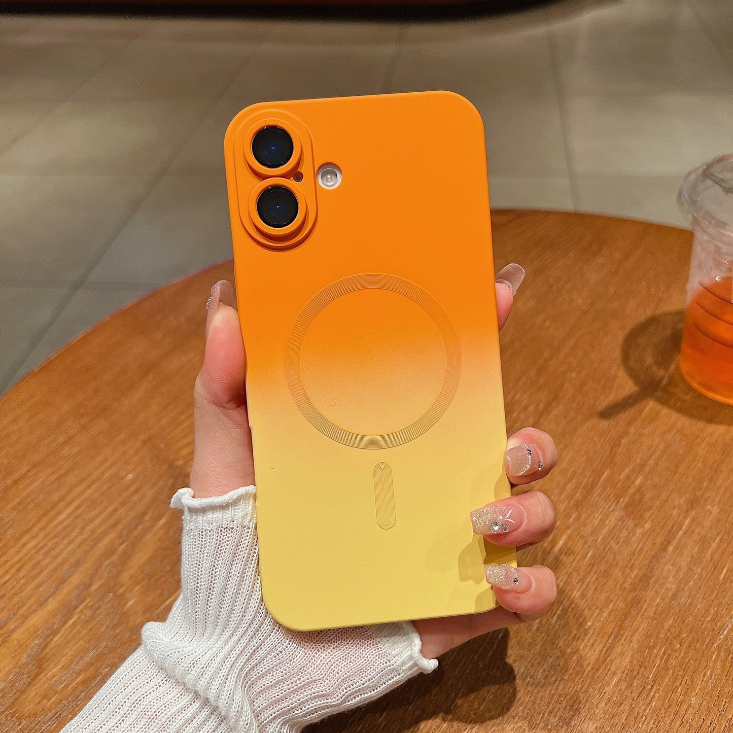 LuxuryKase Gradient Compatible Case for iPhone 16 Plus | Soft Silicone Shockproof Cover with Camera Protection | Slim Lightweight Design | Smooth Touch & Durable