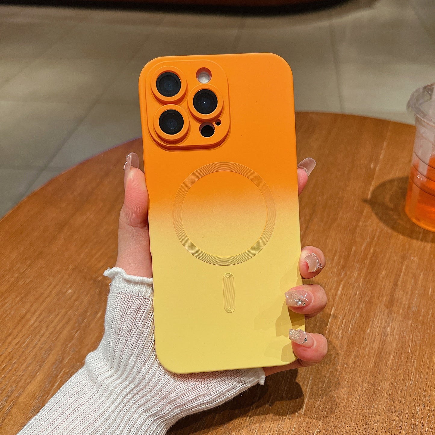 LuxuryKase Gradient Compatible Case for iPhone 16 Pro Max | Soft Silicone Shockproof Cover with Camera Protection | Slim Lightweight Design | Smooth Touch & Durable