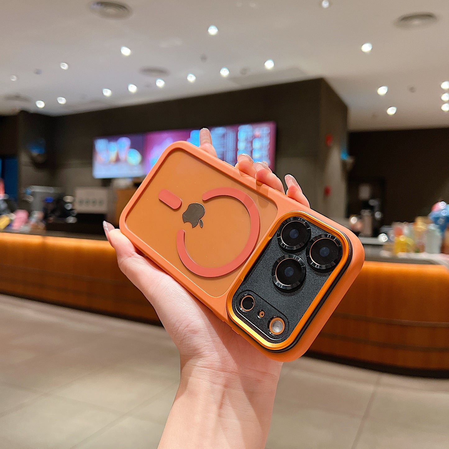 LuxuryKase Magnetic Clear Case | Mag-Safe Compatible | Slim Protective Cover | Shockproof Bumper | Anti Yellow Transparent Back | Camera Guard Design For iPhone