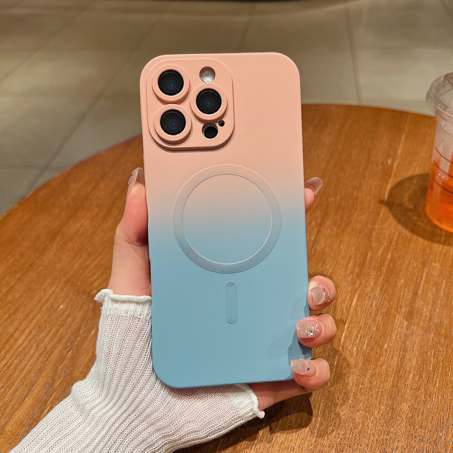 LuxuryKase Gradient Compatible Case for iPhone 16 Pro Max | Soft Silicone Shockproof Cover with Camera Protection | Slim Lightweight Design | Smooth Touch & Durable