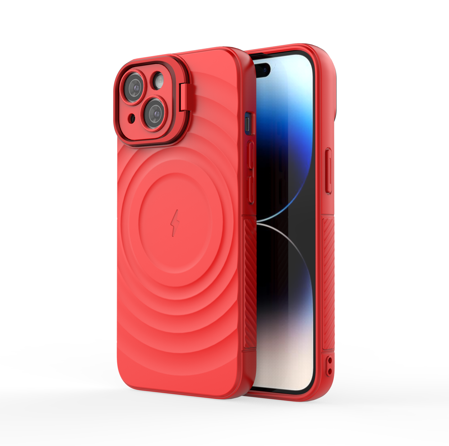 LuxuryKase Shockproof Case with Ripple Pattern | Rugged Protective Cover & Wireless Charging Case for iPhone & Samsung Series