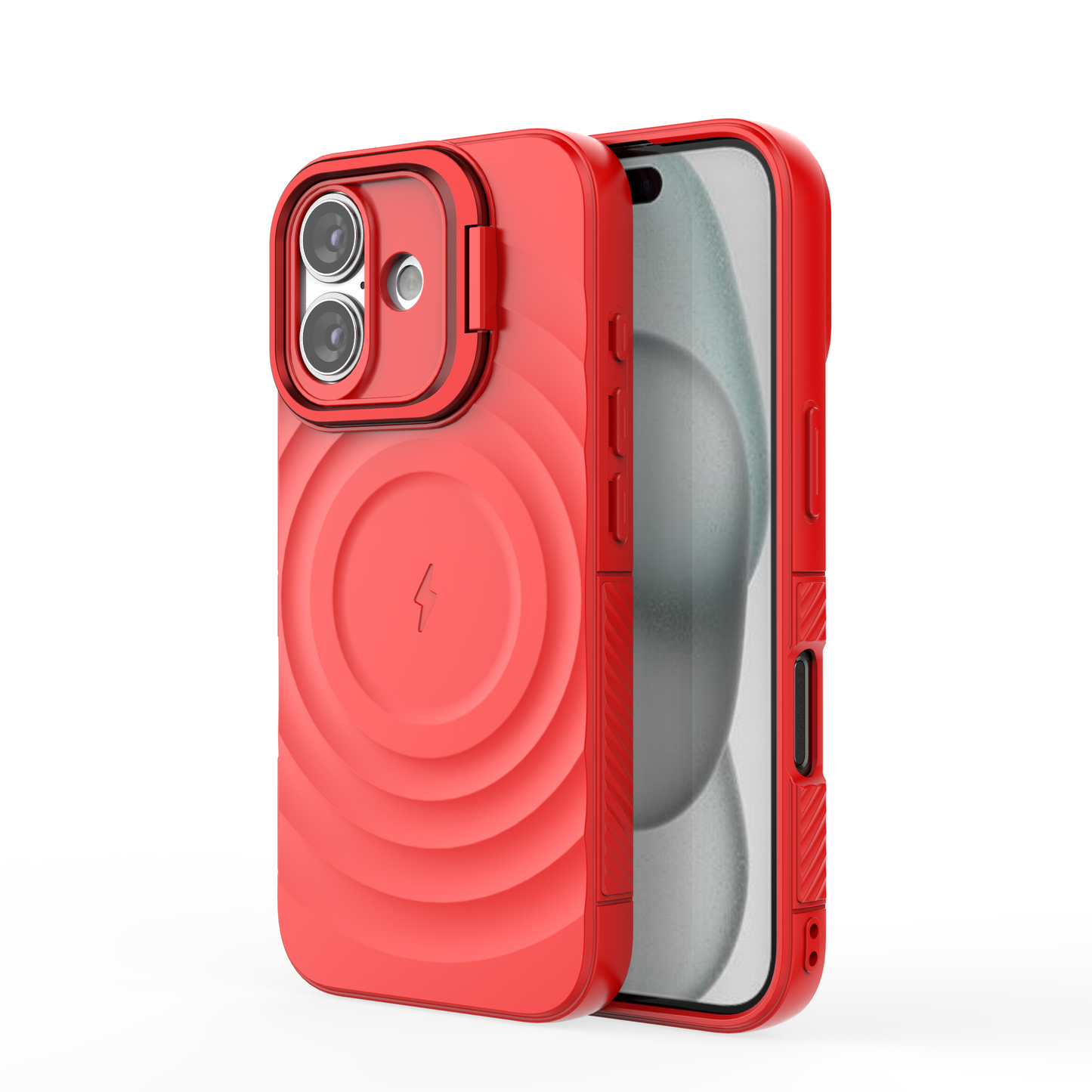 LuxuryKase Shockproof Case with Ripple Pattern | Rugged Protective Cover & Wireless Charging Case for iPhone & Samsung Series