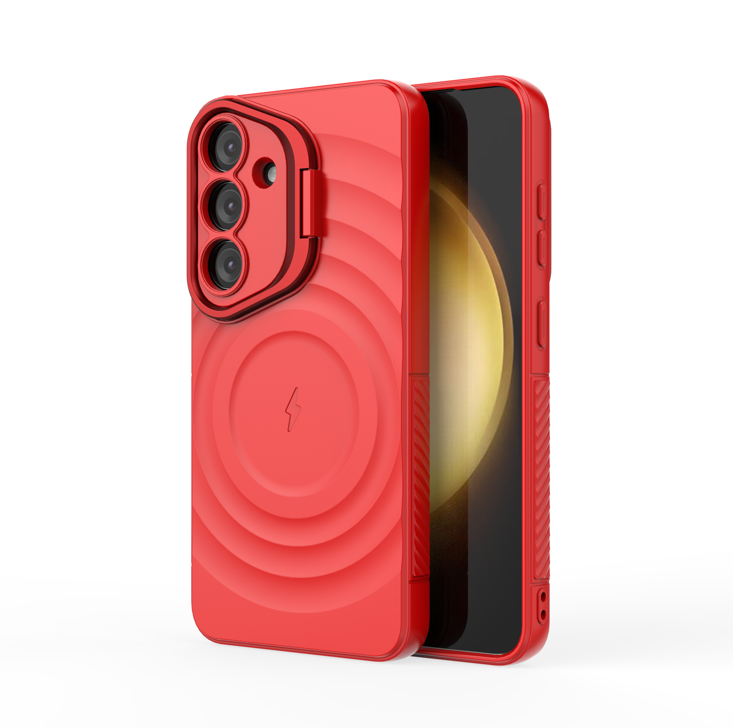 LuxuryKase Shockproof Case with Ripple Pattern | Rugged Protective Cover & Wireless Charging Case for iPhone & Samsung Series
