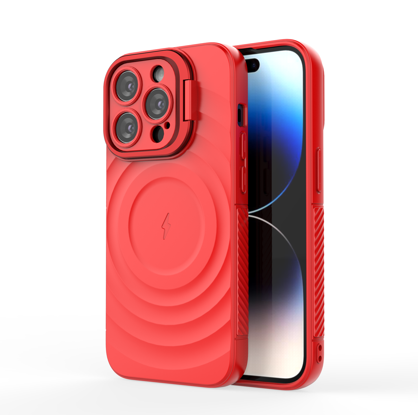 LuxuryKase Shockproof Case with Ripple Pattern | Rugged Protective Cover & Wireless Charging Case for iPhone & Samsung Series