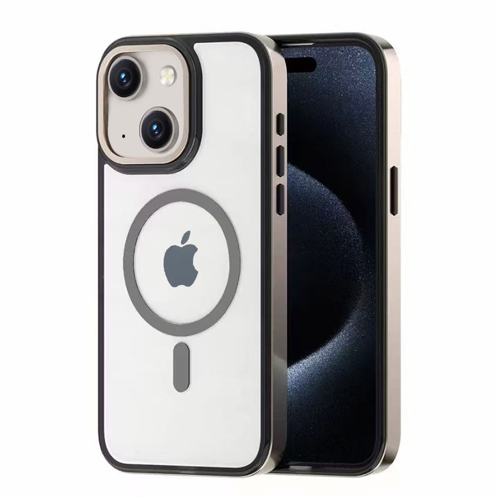 LuxuryKase LK178 Electroplate Titanium Matte Plated Acrylic Magnet Wireless Case Cover For iPhone
