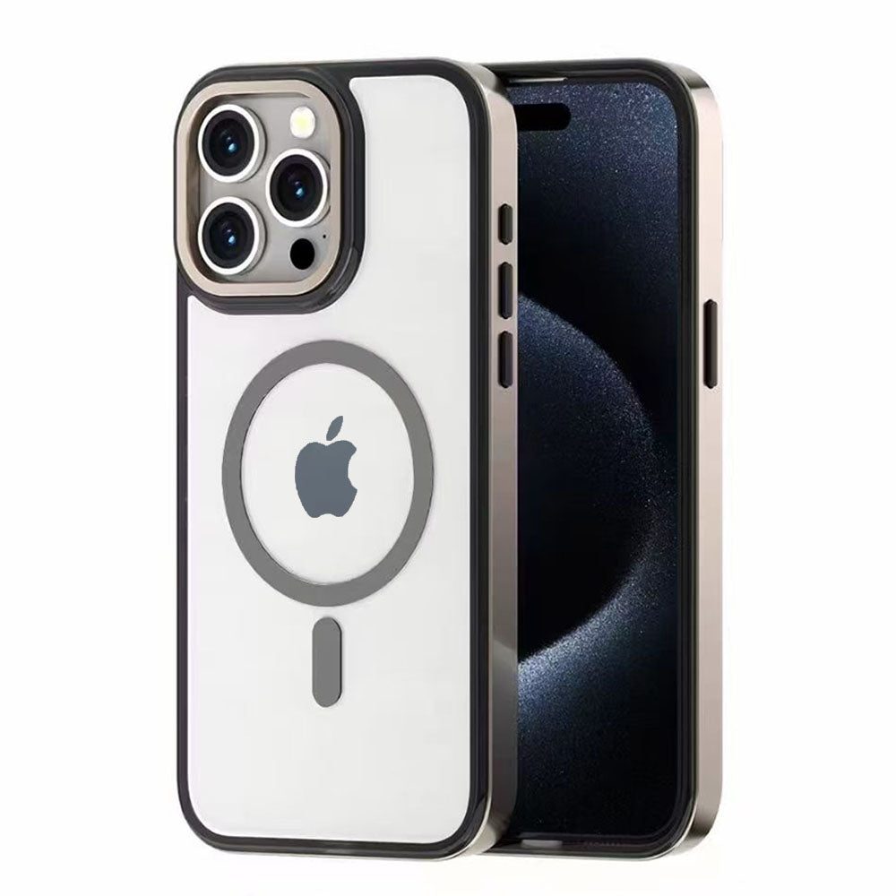 LuxuryKase LK178 Electroplate Titanium Matte Plated Acrylic Magnet Wireless Case Cover For iPhone