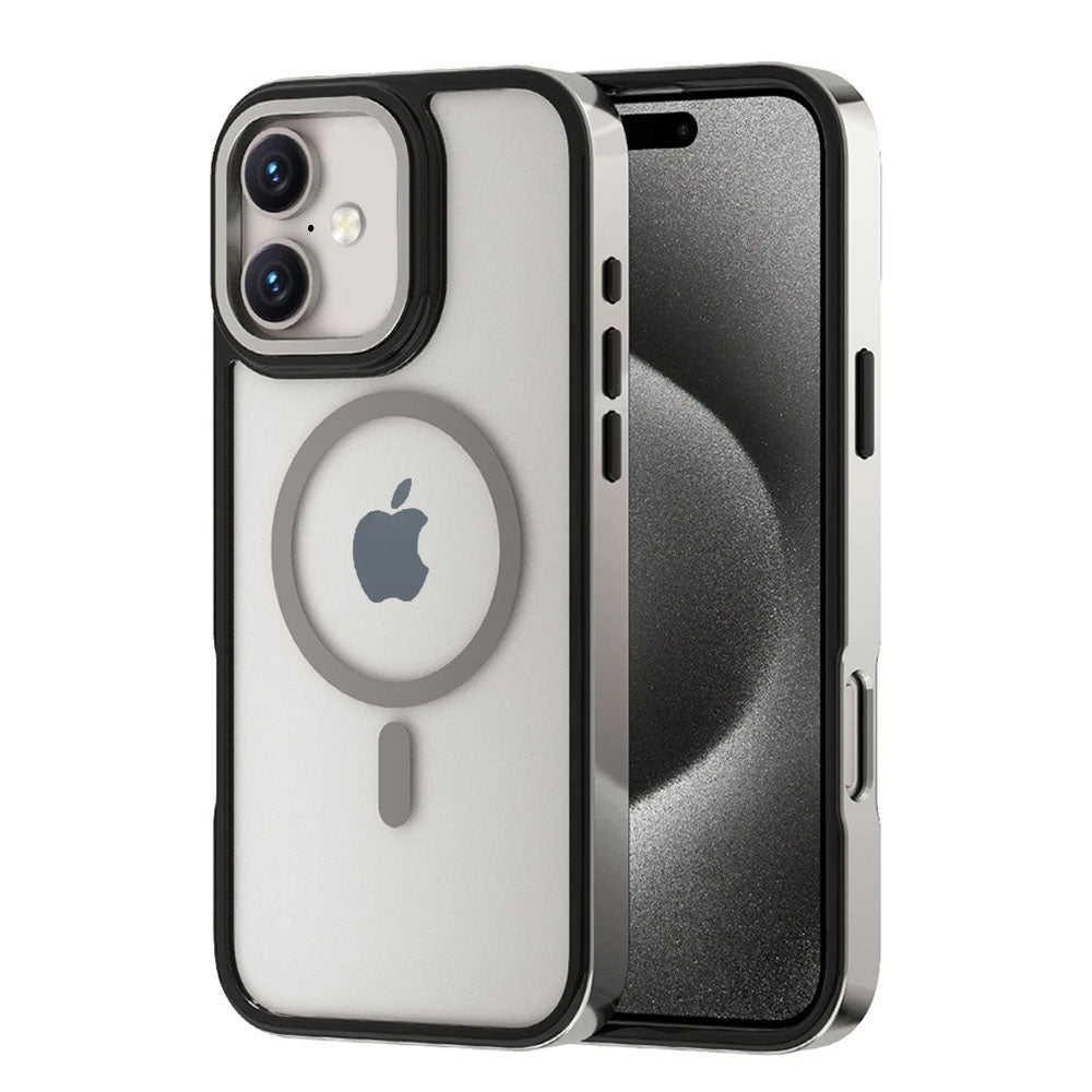 LuxuryKase LK178 Electroplate Titanium Matte Plated Acrylic Magnet Wireless Case Cover For iPhone