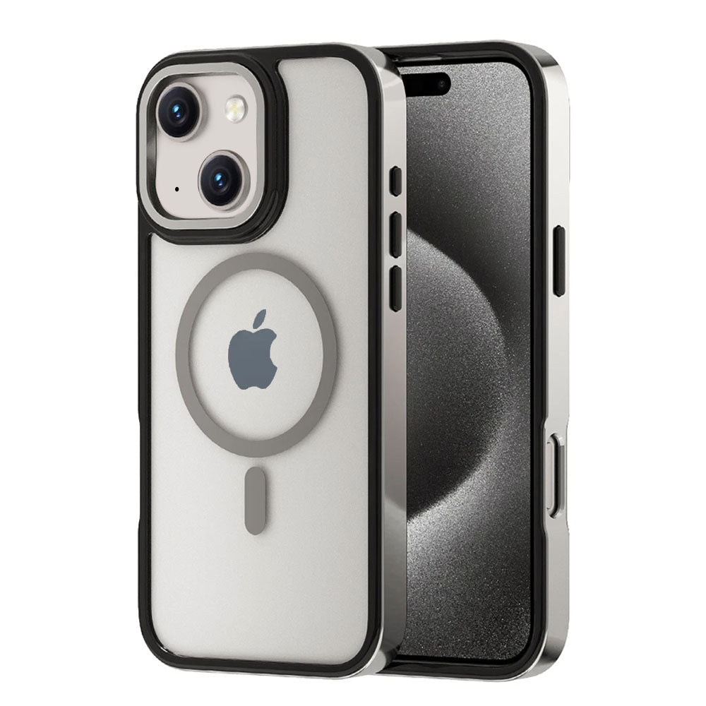 LuxuryKase LK178 Electroplate Titanium Matte Plated Acrylic Magnet Wireless Case Cover For iPhone