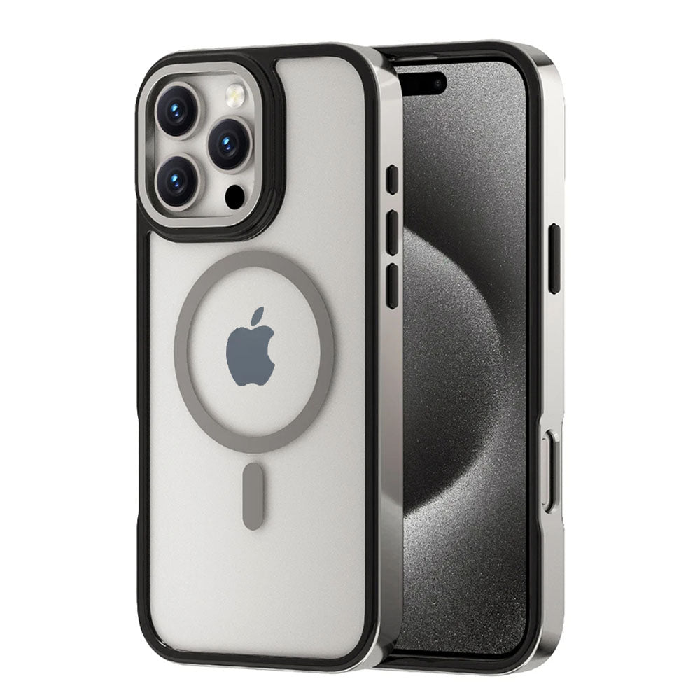 LuxuryKase LK178 Electroplate Titanium Matte Plated Acrylic Magnet Wireless Case Cover For iPhone
