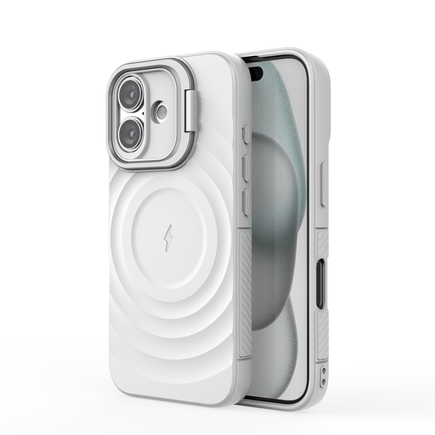 LuxuryKase Shockproof Case with Ripple Pattern | Rugged Protective Cover & Wireless Charging Case for iPhone & Samsung Series