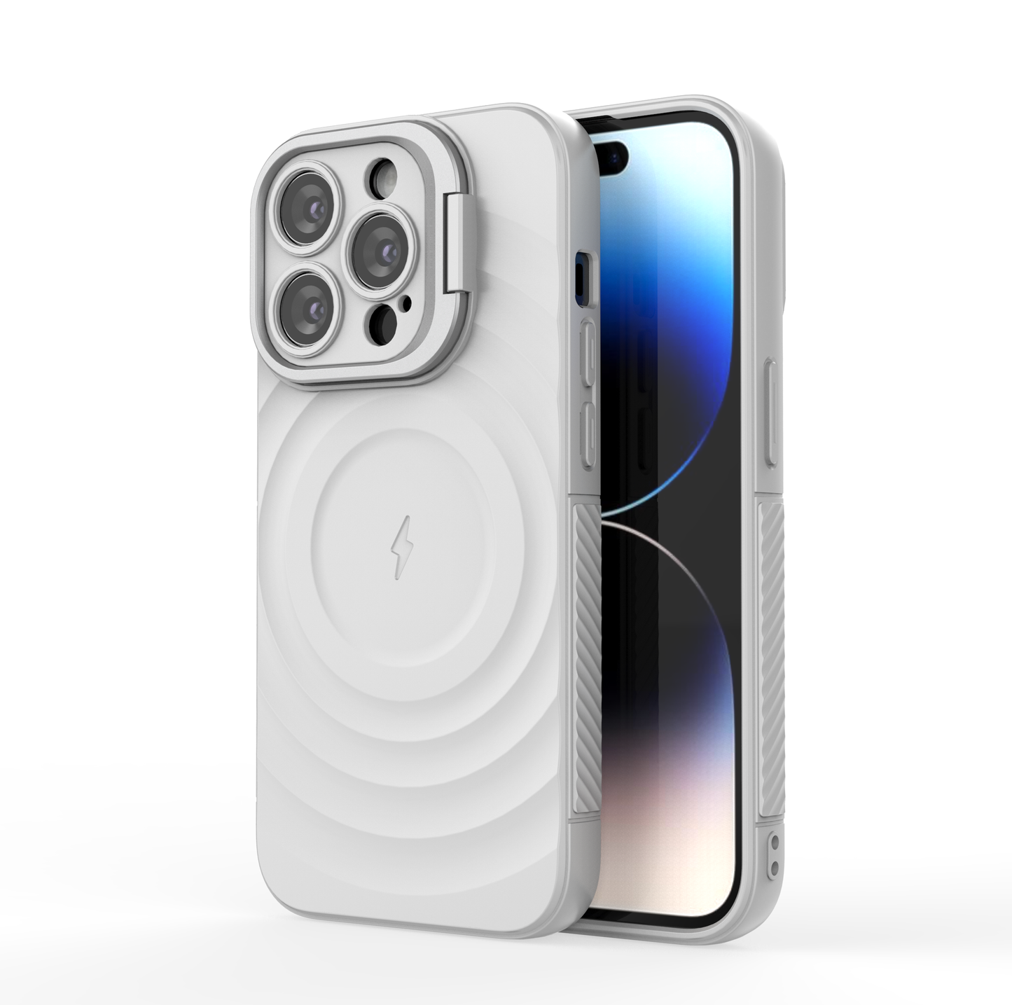 LuxuryKase Shockproof Case with Ripple Pattern | Rugged Protective Cover & Wireless Charging Case for iPhone & Samsung Series