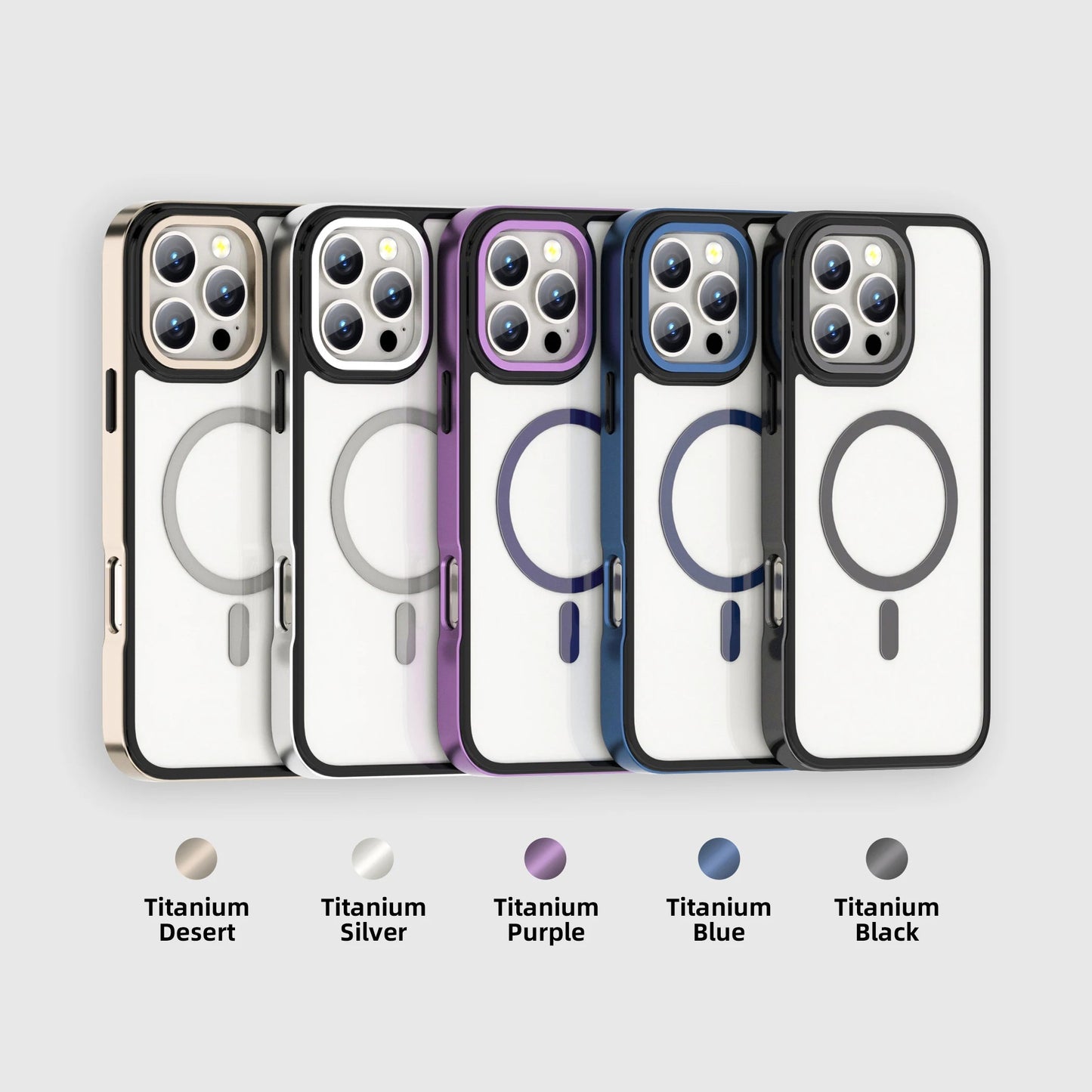 LuxuryKase LK178 Electroplate Titanium Matte Plated Acrylic Magnet Wireless Case Cover For iPhone