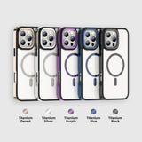 LuxuryKase LK178 Electroplate Titanium Matte Plated Acrylic Magnet Wireless Case Cover For iPhone