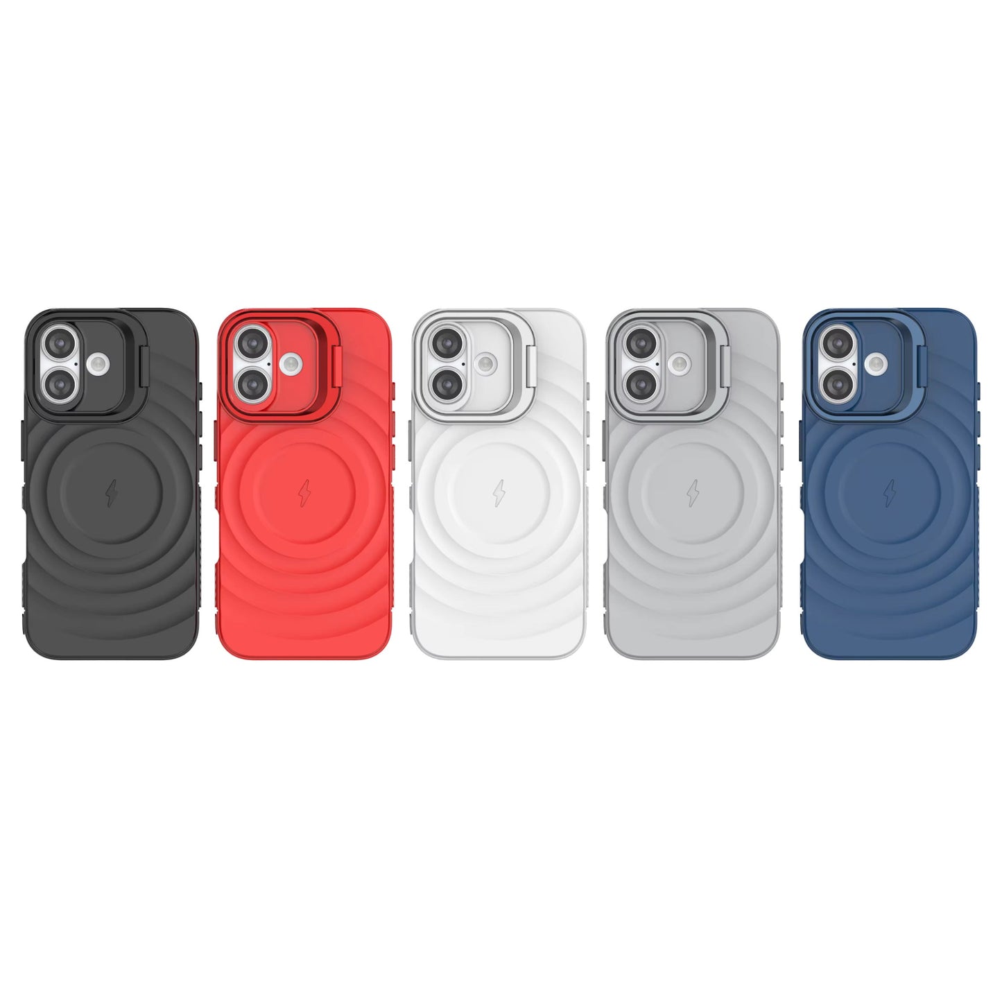 LuxuryKase Shockproof Case with Ripple Pattern | Rugged Protective Cover & Wireless Charging Case for iPhone & Samsung Series