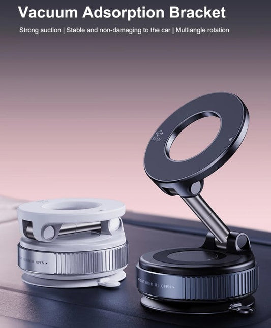 US LITE Magnetic Mobile Phone Stand with Strong Magnets | 3-Axis Adjustable Arm | Heavy Duty Suction Mount for Desk, Wall, Car | Universal Holder for All Mobiles