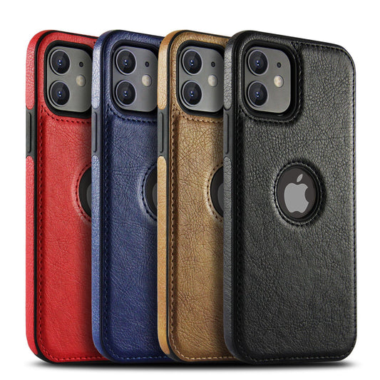 Luxurykase Business Style PU Leather Shockproof Case For Iphone