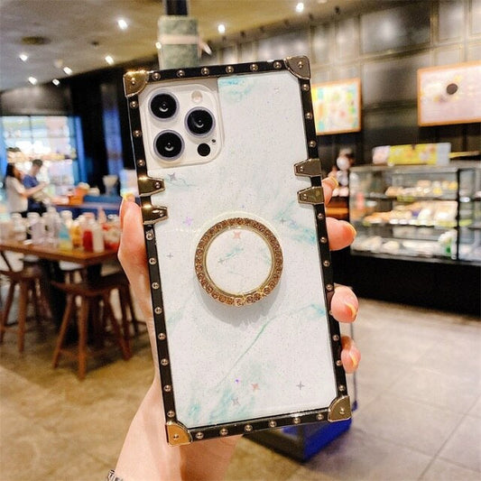 Us Lite Marble Texture Square Case For Iphone