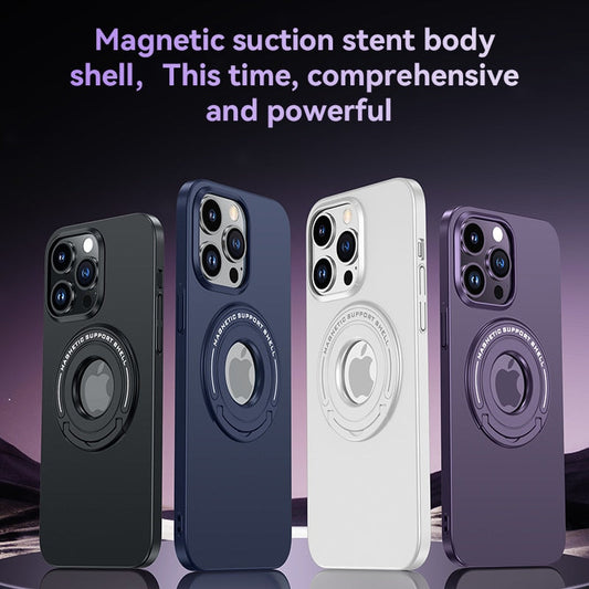LuxuryKase Premium Magnetic Support Shell Case with Built-in Kickstand for iPhone