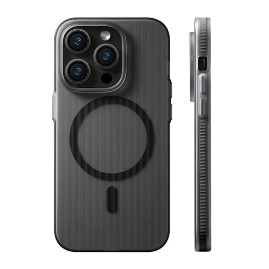 LuxuryKase LK115 Corrugated Pattern Non-slip Hard Bumper Mag-safe Magnetic Wireless Charge Matte Case For iPhone 12 13 14 15 Plus Pro Max