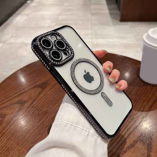 LuxuryKase LK082 Glitter Diamond Wireless Charging Magnetic Mag-safe Case for iPhone