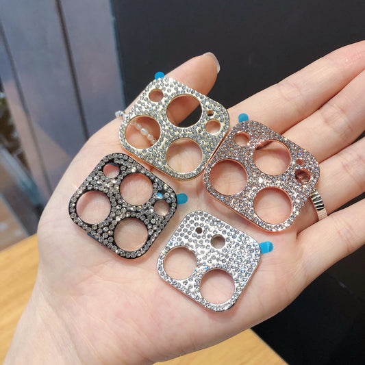 Us Lite Luxury Kase Shockproof for iPhone Shiny Rhinestone Glitter Phone Camera Lens Diamond Protector Cover for iPhone