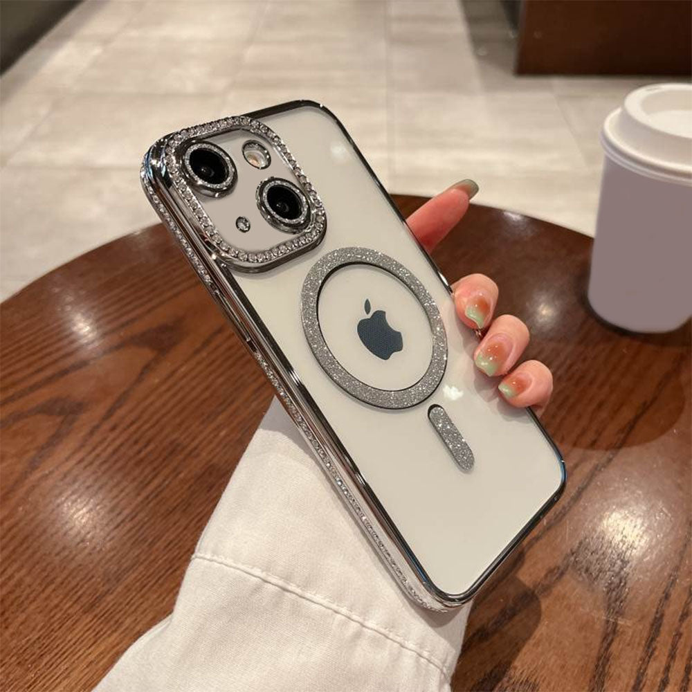 LuxuryKase LK082 Glitter Diamond Wireless Charging Magnetic Mag-safe Case for iPhone
