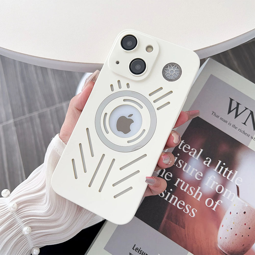 LuxuryKase Magnetic Heat Dissipation Cooling Breathable Mag-safe Matte Hard Case for iPhone