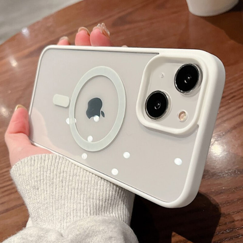 Luxurykase Clear Acrylic Case Compatible Mag-safe Magnetic Wireless Charging Cover For Iphone